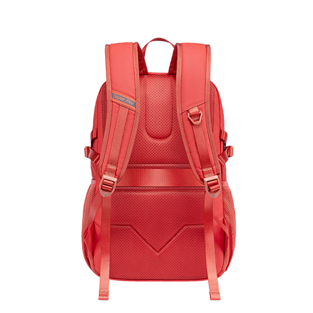  Czerwony plecak miejski dla nowoczesnych kobiet, 18 l, wodoodporny, na studia, pracę i podróże. SUPER FIVE FB696 RED.