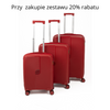 Zestaw walizek podróżnych czerwonych 3 szt. komplet walizek lekkich i eleganckich polipropylenowych Wowbag 7918 Red