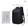 Plecak miejski czarny, biznesowy, na laptop, 25 l, elegancki, idealny do pracy i podróży. Arctic Hunter B00555 Black.
