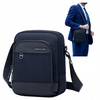 Saszetka męska granatowa wodoodporna torba na ramię miejska biznesowa elegancka funkcjonalna 2,7 L Arctic Hunter K00689Blue