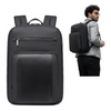 Plecak męski elegancki czarny rozszerzane komory 40X30X20 do samolotu