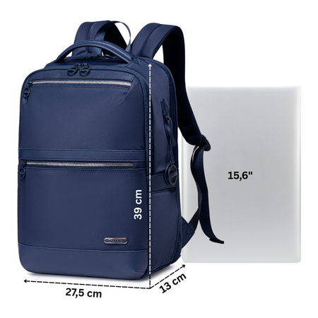 Plecak damski niebieski miejski dla dziewczyny pojemny na studia do pracy