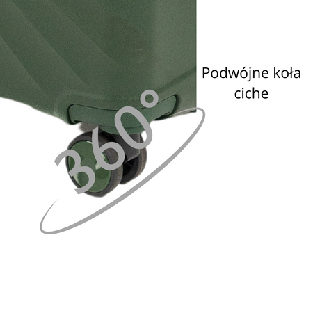 Walizka mała do samolotu ciemnozielona – elegancka, trwała, lekka i funkcjonalna podróżna Wowbag 7905 S dark green