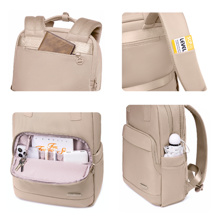 Plecak miejski damski beż modny na co dzień do samolotu bez opłat Ryanair