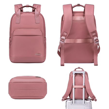 Plecak damski modny różowy cabin size bagaż podręczny do pracy na studia