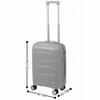 Walizka mała jasnoszara – kabinowa, stylowa, trwała i praktyczna podróżna na kółkach Wowbag 6910 S light grey