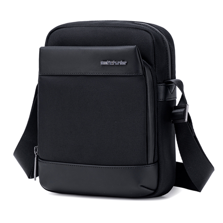 Saszetka męska czarna na ramię torba miejska wodoodporna biznesowa stylowa funkcjonalna 3,4 L Arctic Hunter K00679Black