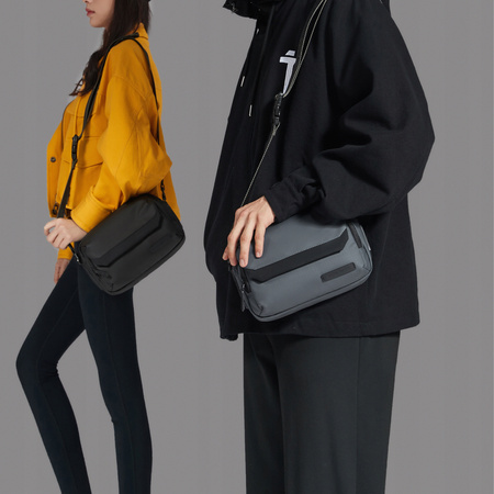 Torebka listonoszka szara stylowa uniwersalna wodoodporna na ramię miejska modna damska męska Arctic Hunter YB00518Grey