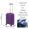 Walizka mała na kółkach fioletowa – stylowa, wytrzymała, elegancka i lekka do samolotu Wowbag 7905 S purple