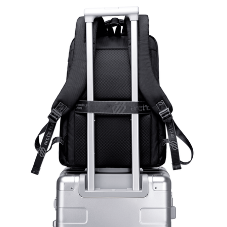 Plecak miejski czarny męski wodoodporny na laptopa 15,6" do pracy Arctic Hunter B00478 black