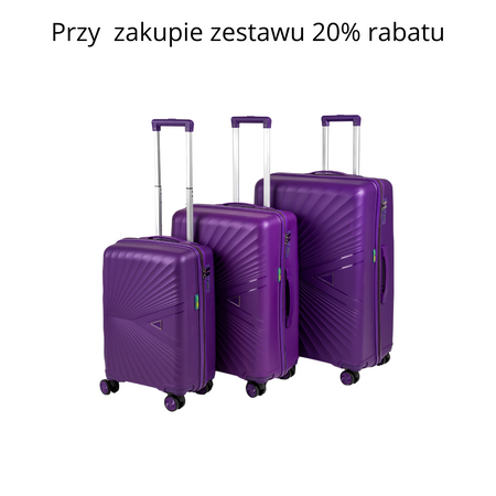 Walizka mała na kółkach fioletowa – stylowa, wytrzymała, elegancka i lekka do samolotu Wowbag 7905 S purple