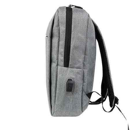 Plecak miejski szary materiałowy lekki do szkoły i na studia dla dziewczyn i chłopaków HN212701 grey