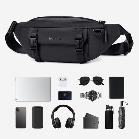 Nerka damska czerwona wodoodporna saszetka na spacer sportowa praktyczna 3,5 L Super Five FXB755Red