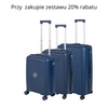 Walizki podróżne ciemnoniebieskie komplet 3 szt. lekki i wytrzymały zestaw na kółkach Wowbag 7900 dark blue