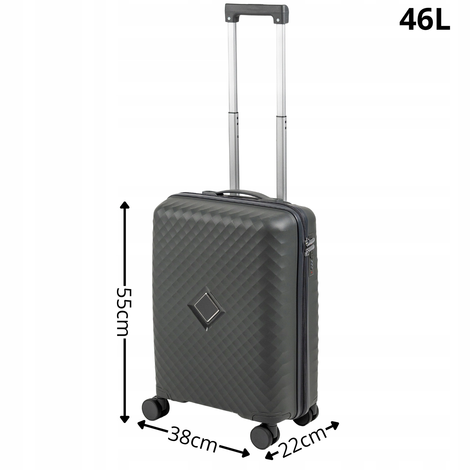 Walizka mała na kółkach ciemnoszara, lekka i funkcjonalna, elegancka walizka podróżna z PP 41 L Wowbag 7900 S dark grey pol_pl_Walizka-mala-na-kolkach-ciemnoszara-lekka-i-funkcjonalna-elegancka-walizka-podrozna-z-PP-41-L-Wowbag-7900-S-dark-grey-141_8