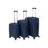 Komplet walizek podróżnych ciemnoniebieskich 3 szt. zestaw walizek lekkich i wytrzymałych na kółkach Wowbag 7918DarkBlue