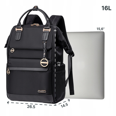 Plecak damski miejski czarny  na studia do pracy pojemny CHANTRIA CB00788black