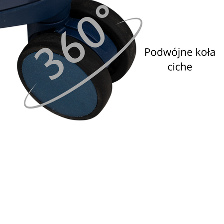 Komplet walizek podróżnych ciemnoniebieskich 3 szt. lekkie i trwałe zestaw na kółkach Wowbag 7905 dark blue