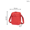 Saszetka torba na ramię czerwona damska miejska saszetka młodzieżowa na spacer 3,2 L Super Five FKB697Red