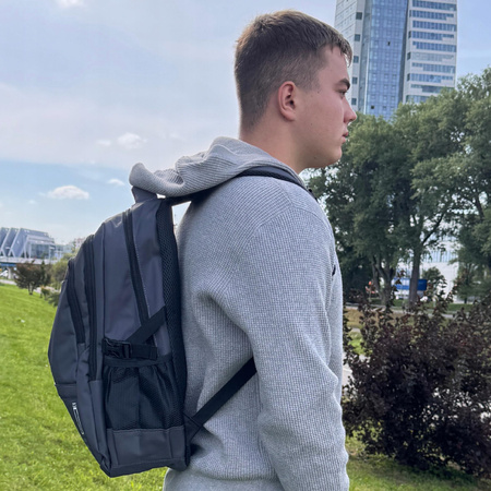 Plecak miejski szary pojemny nowoczesny młodzieżowy na laptopa 15,6" VIO BG82237 grey