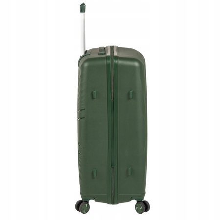 Walizka podróżna duża ciemnozielona na kółkach – lekka, elegancka i wytrzymała 100 L Wowbag 7905 L dark green