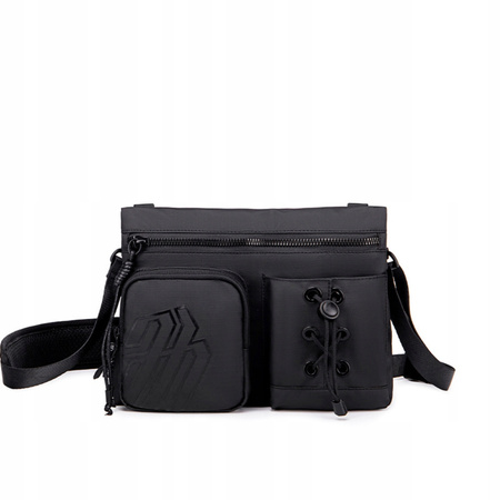 Torebka listonoszka czarna elegancka wodoodporna na ramię miejska modna i uniwersalna 3 l Arctic Hunter K00535Black