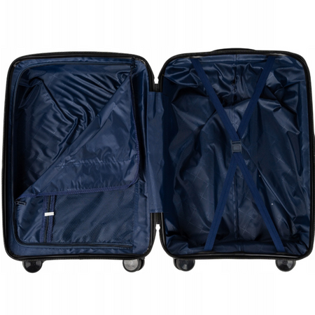 Walizka średnia biała – elegancka, podróżna, funkcjonalna, na kółkach i lekka do samolotu Wowbag 7918 M white