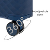 Walizki podróżne ciemnoniebieskie komplet 3 szt. lekki i wytrzymały zestaw na kółkach Wowbag 7900 dark blue
