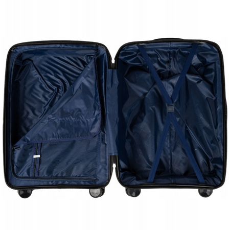 Walizka podróżna duża biała na kółkach – elegancka, lekka i pojemna walizka do samolotu Wowbag 7918 L white