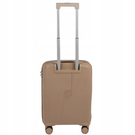Walizka podróżna beżowa kabinowa – mała, stylowa, funkcjonalna, lekka i elegancka do samolotu Wowbag 7918 S champagne