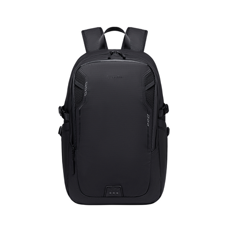 Czarny plecak miejski młodzieżowy, do pracy i podróży, 22 l, na laptopa 15,6", wodoodporny. SUPER FIVE FB700 Black.