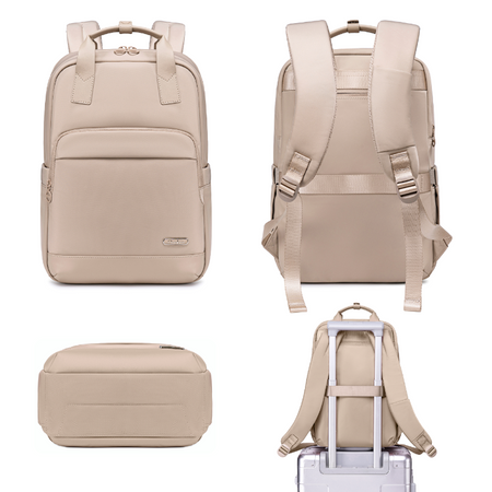 Plecak miejski damski beż modny na co dzień do samolotu bez opłat Ryanair