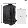 Plecak nowoczesny, na studia, szkolny czarny, z USB, na laptopa 15,6" dla chłopaków/dziewczyn Wowbag BK91103 black