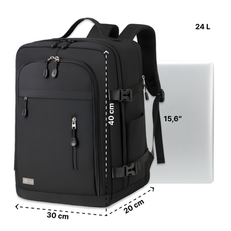 Plecak podróżny kabinowy free carry on 40X30X20 czarny Ryanair WIZZAIR