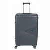 Duża walizka podróżna ciemnoszara na kółkach – lekka i wytrzymała walizka do samolotu 100 L Wowbag 7905 L dark grey