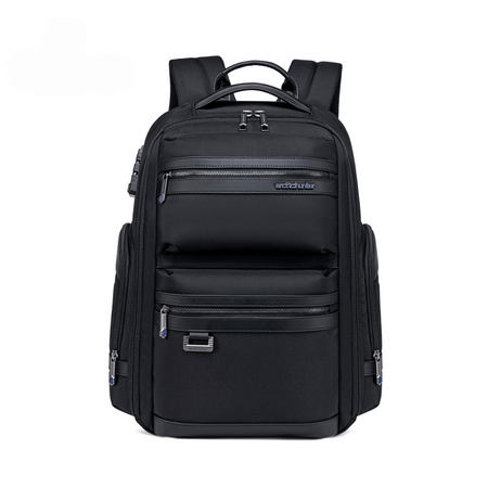 Czarny plecak miejski podróżny, 23,3 l, wodoodporny, na laptop 15,6", elegancki i pojemny. Arctic Hunter B00682 Black.