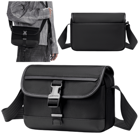 Torebka na ramię, mała, męsko-damska listonoszka,na dokumenty,na co dzień Arctic Hunter KB00828 black