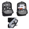 Plecak miejski czarny, biznesowy, wodoodporny, 8,5 l, na laptopa 15,6", elegancki i praktyczny. Arctic Hunter B00574 Black