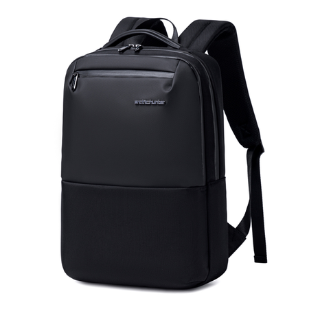 Czarny plecak biznesowy miejski, 10 l, wodoodporny, na laptopa 15,6", stylowy i praktyczny. Arctic Hunter B00681 Black.