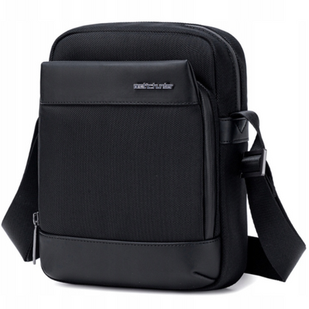 Saszetka męska czarna na ramię torba miejska wodoodporna biznesowa stylowa funkcjonalna 3,4 L Arctic Hunter K00679Black