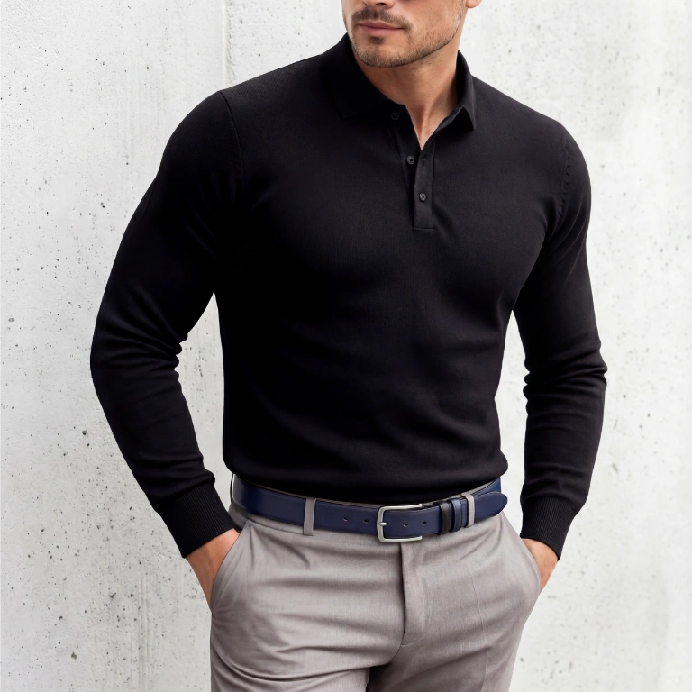 Męski pasek skórzany do spodni dwustronny czarny granat klamra obrotowa pol_pl_Meski-pasek-skorzany-do-spodni-dwustronny-czarny-granat-klamra-obrotowa-294_2