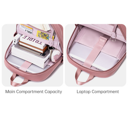 Beżowy plecak damski miejski, 9,8 l, modny i wodoodporny, na laptopa 13", na co dzień. CHANTRIA CB769khaki.