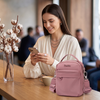 Torebka saszetka damska crossbody mała na ramię nylonowa ciemnoróżowa stylowa