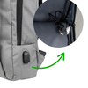Plecak szkolny, do pracy szary, na laptopa 15,6" z USB dla chłopaków/dziewczyn nowoczesny Wowbag BK91103 grey