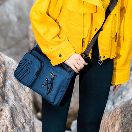 Torebka listonoszka niebieska modna elegancka wodoodporna na ramię miejska stylowa uniwersalna Arctic Hunter K00535Blue