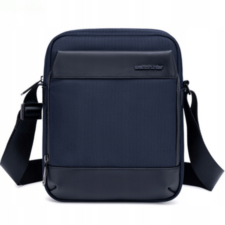 Saszetka męska granatowa wodoodporna na ramię torba biznesowa miejska stylowa na telefon 3,4 L Arctic Hunter K00679Blue