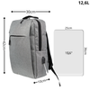 Plecak miejski szary materiałowy lekki do szkoły i na studia dla dziewczyn i chłopaków HN212701 grey