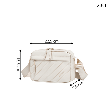 Torebka damska na ramię listonoszka biała modna elegancka miejska wodoodporna stylowa 2,6  l Super5 FKB754White