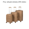 Komplet walizek podróżnych beżowych 3 szt. elegancki zestaw lekkich i trwałych walizek Wowbag 7905 champagne
