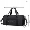 Torba sportowa czarna 25 l miejska, wodoodporna, modna i pojemna na siłownię i podróż. Arctic Hunter LX00537 Black.